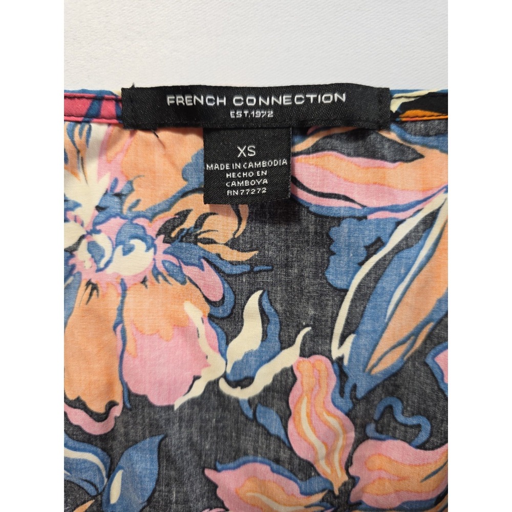 French Connection Summer Maxi Dress XS Floral Twist Front Sleeveless NWT - Picture 7 of 11